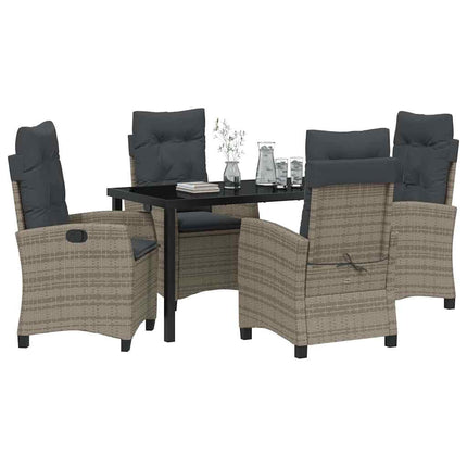 Have Spisebordssæt med pude 5 pcs Grå polyrattan