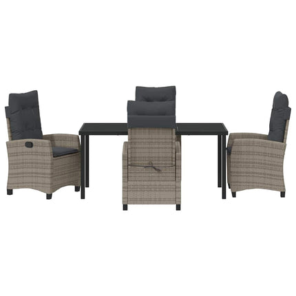 Have Spisebordssæt med pude 5 pcs Grå polyrattan