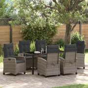 Have Spisebordssæt med pude 7 pcs Grå polyrattan
