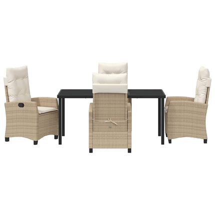 Have Spisebordssæt med pude 5 pcs Beige polyrattan