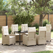 Have Spisebordssæt med pude 7 pcs Beige polyrattan
