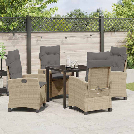 Have Spisebordssæt med pude 5 pcs Beige polyrattan