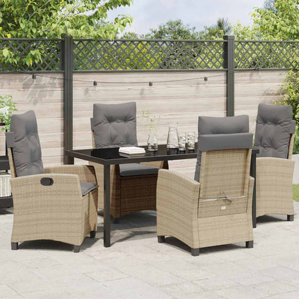 Have Spisebordssæt med pude 5 pcs Beige polyrattan