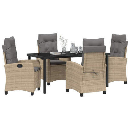 Have Spisebordssæt med pude 5 pcs Beige polyrattan