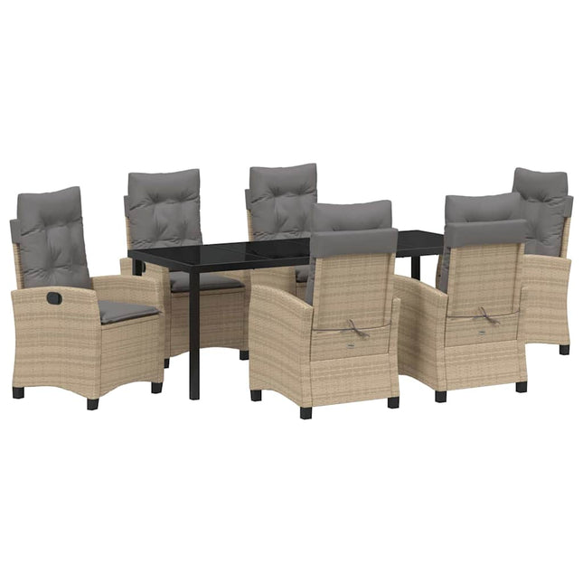 Have Spisebordssæt 7 stk. Beige polyrattan