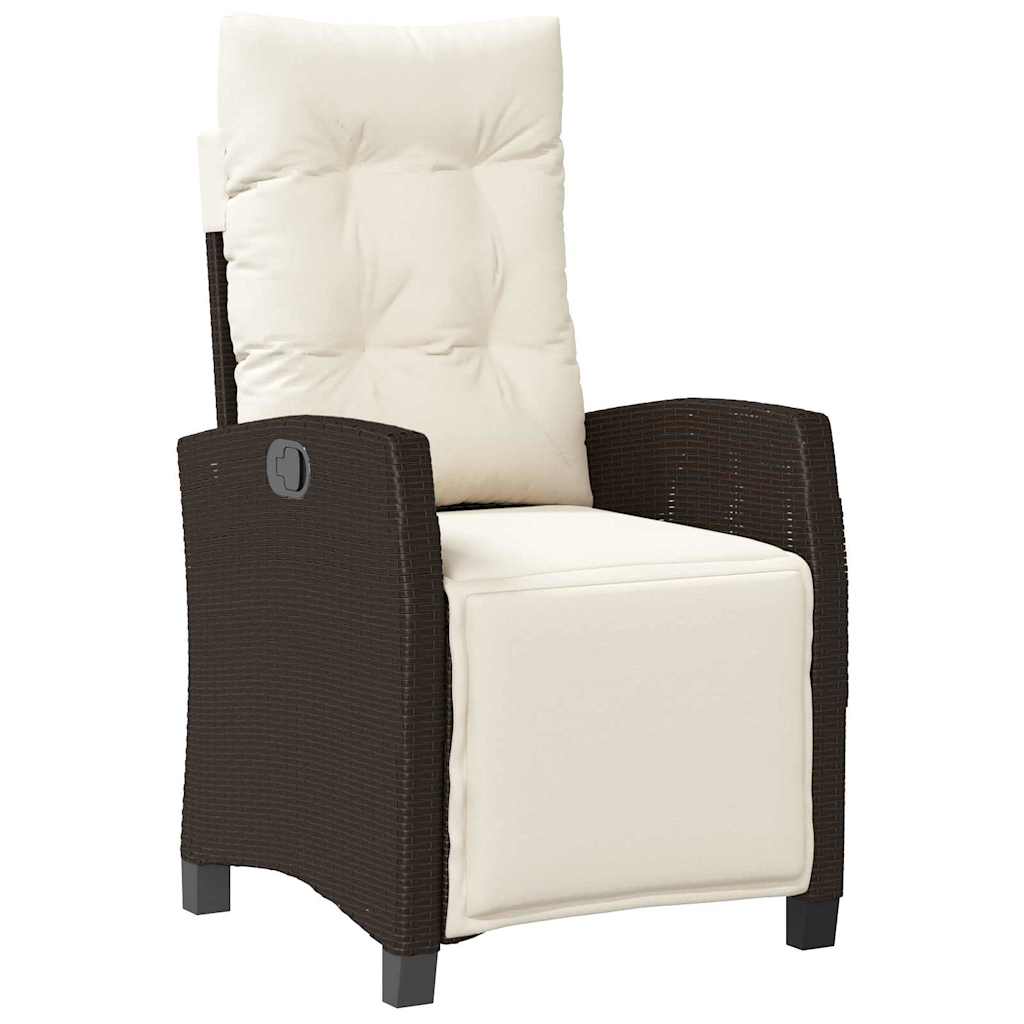 Have Spisebordssæt med pude 3 pcs Brun polyrattan