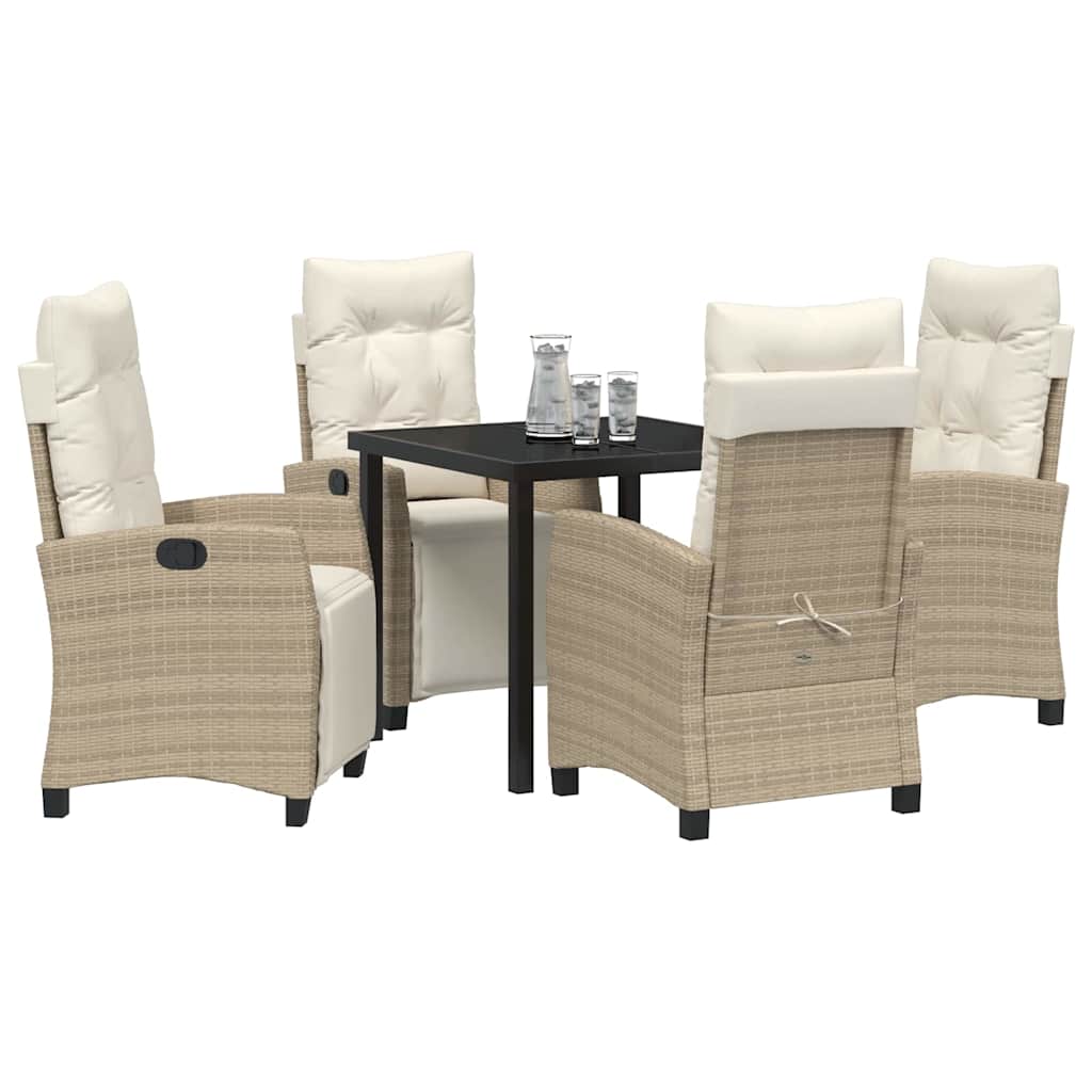 Have Spisebordssæt med pude 5 pcs Beige polyrattan