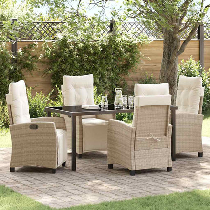 Have Spisebordssæt med pude 5 pcs Beige polyrattan