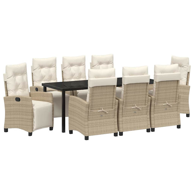 Have Spisebordssæt 9 stk. Beige polyrattan