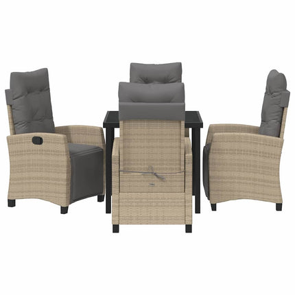 Have Spisebordssæt med pude 5 pcs Beige polyrattan