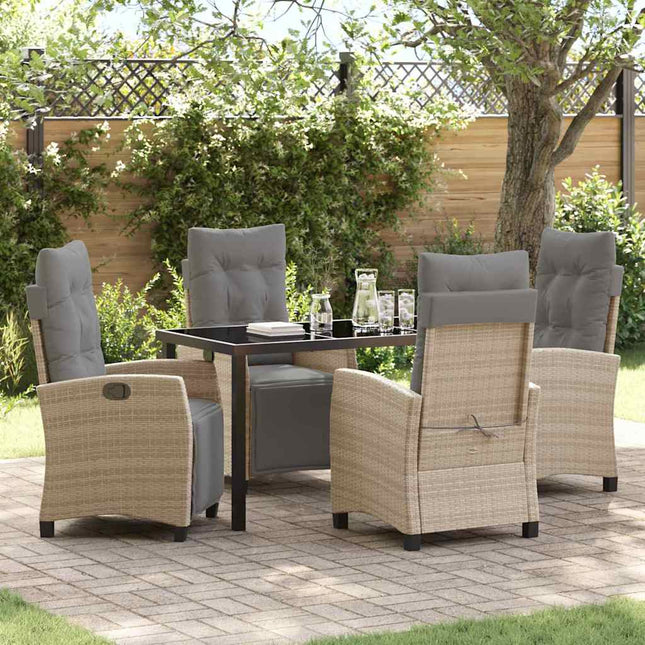 Have Spisebordssæt 5 stk. Beige polyrattan