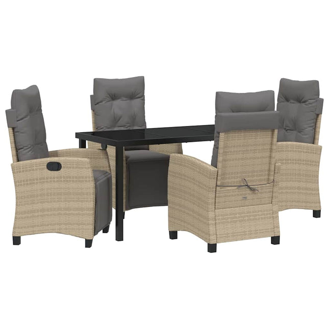 Have Spisebordssæt 5 stk. Beige polyrattan