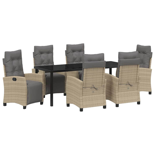 Have Spisebordssæt 7 stk. Beige polyrattan