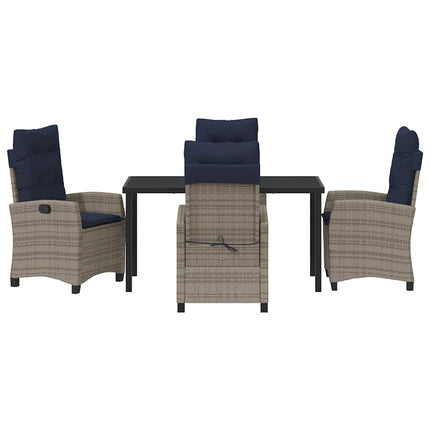 Have Spisebordssæt med pude 5 pcs Grå polyrattan