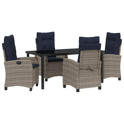 Have Spisebordssæt med pude 5 pcs Grå polyrattan