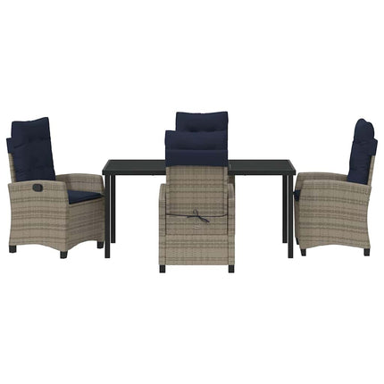 Have Spisebordssæt med pude 5 pcs Grå polyrattan