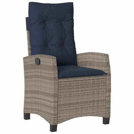 Have Spisebordssæt med pude 7 pcs Grå polyrattan