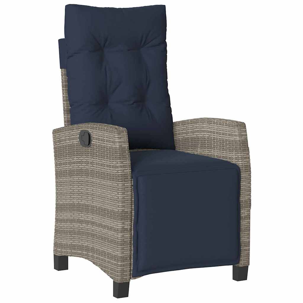 Have Spisebordssæt med pude 5 pcs Grå polyrattan