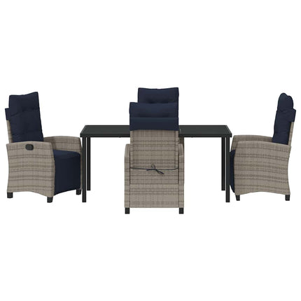 Have Spisebordssæt med pude 5 pcs Grå polyrattan