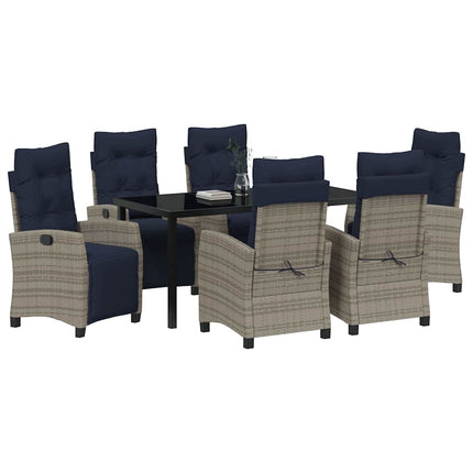 Have Spisebordssæt med pude 7 pcs Grå polyrattan