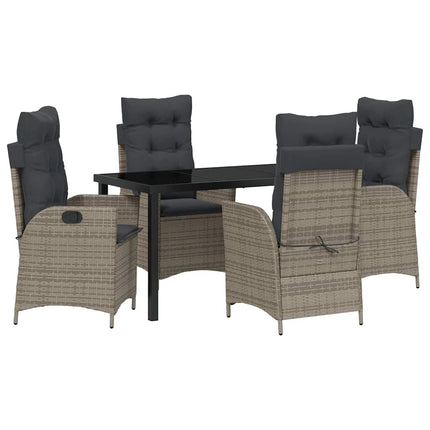 Have Spisebordssæt med pude 5 pcs Grå polyrattan