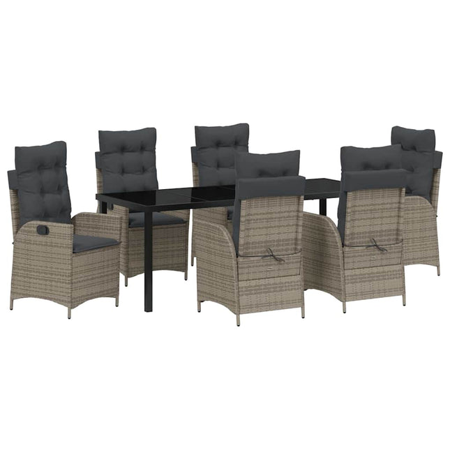 Have Spisebordssæt 7 stk. Grå polyrattan