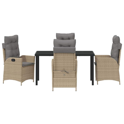 Have Spisebordssæt med pude 5 pcs Beige polyrattan