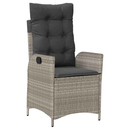 Have Spisebordssæt med pude 5 pcs Lysegrå polyrattan