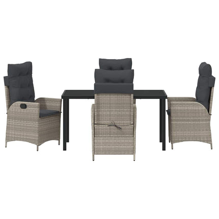 Have Spisebordssæt med pude 5 pcs Lysegrå polyrattan