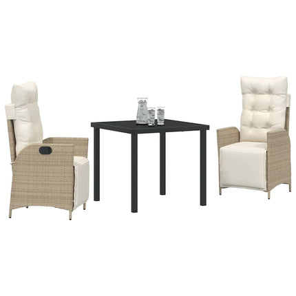 Have Spisebordssæt med pude 3 pcs Beige polyrattan
