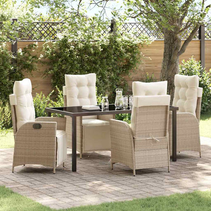 Have Spisebordssæt med pude 5 pcs Beige polyrattan