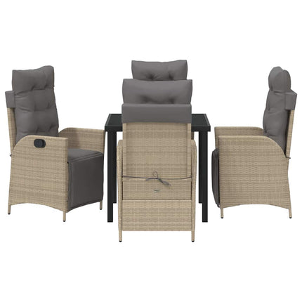 Have Spisebordssæt med pude 5 pcs Beige polyrattan