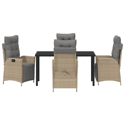 Have Spisebordssæt med pude 5 pcs Beige polyrattan