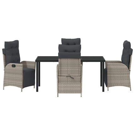 Have Spisebordssæt med pude 5 pcs Lysegrå polyrattan