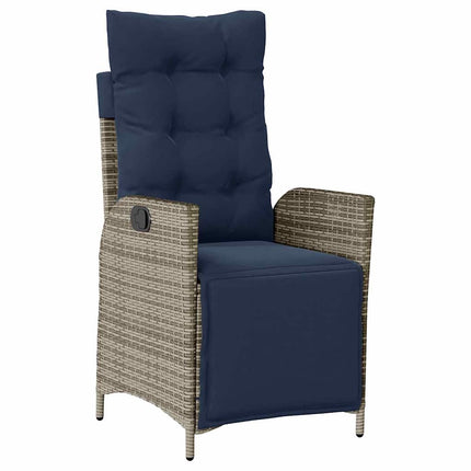 Have Spisebordssæt med pude 3 pcs Grå og sort Rattan