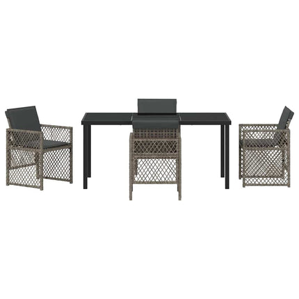 Have Spisebordssæt 5 pcs Grå polyrattan