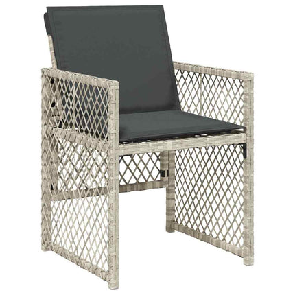 Have Spisebordssæt 9 pcs Lysegrå polyrattan