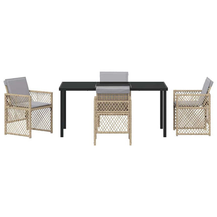 Have Spisebordssæt 5 pcs Beige polyrattan
