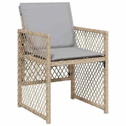 Have Spisebordssæt 9 pcs Beige polyrattan