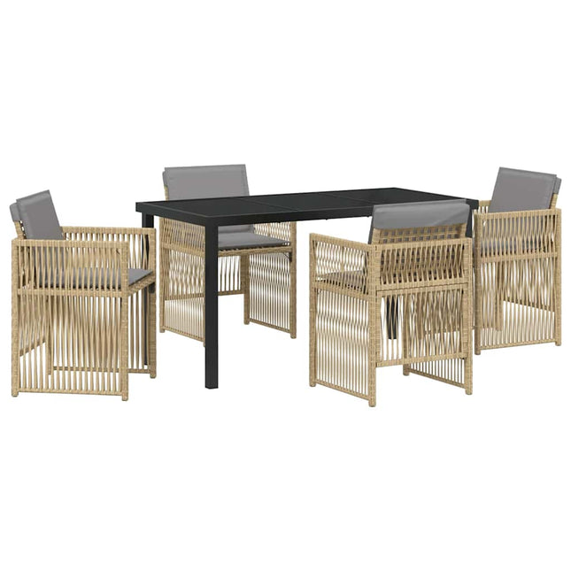 Have Spisebordssæt 5 stk. Beige Pulverlakeret stål
