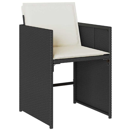 Have Spisebordssæt 9 pcs Sort polyrattan