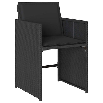 Have Spisebordssæt 5 pcs Sort polyrattan
