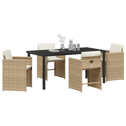 Have Spisebordssæt 5 pcs Beige polyrattan