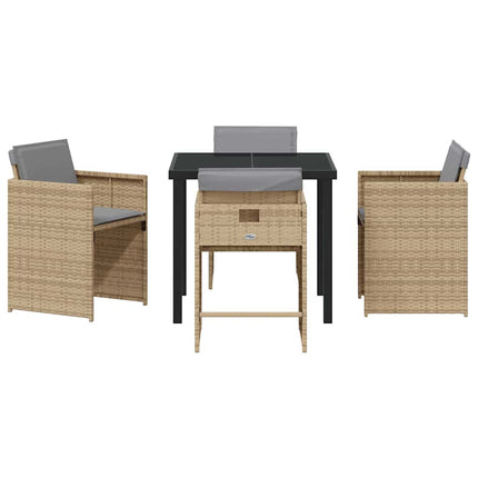 Have Spisebordssæt 5 pcs Beige polyrattan