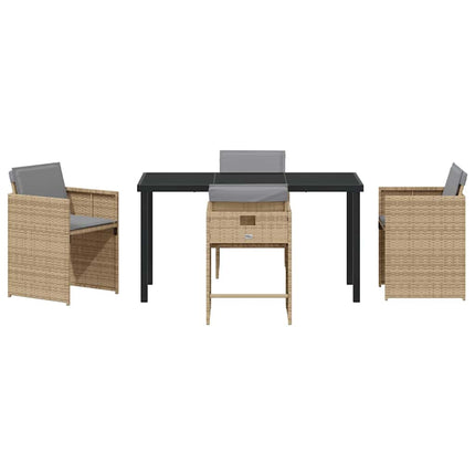 Have Spisebordssæt 5 pcs Beige polyrattan