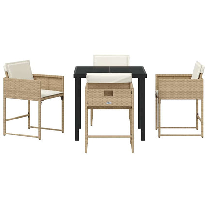 Have Spisebordssæt 5 pcs Beige polyrattan