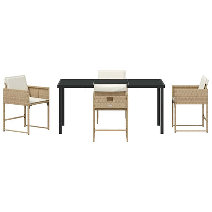 Have Spisebordssæt 5 pcs Beige polyrattan