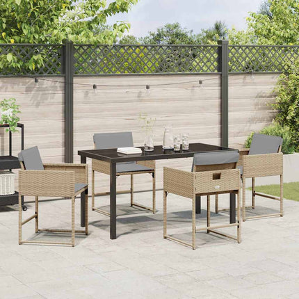 Have Spisebordssæt 5 pcs Beige polyrattan
