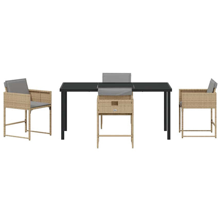Have Spisebordssæt 5 pcs Beige polyrattan