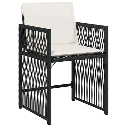 Have Spisebordssæt 5 pcs Sort polyrattan